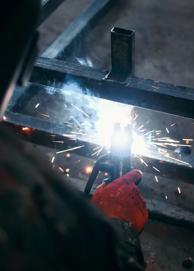 Welding a steel assembly